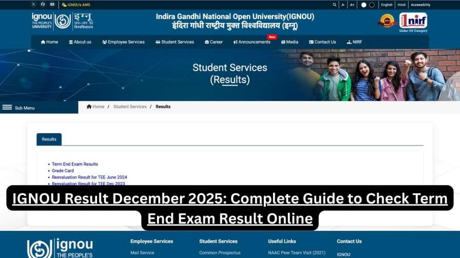IGNOU Result December 2025